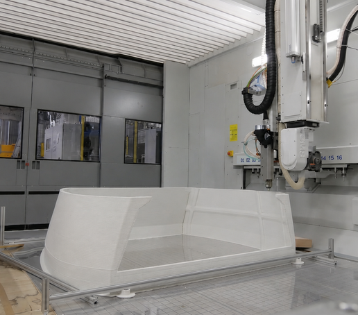 Eine 3D-gedruckte Bugnase