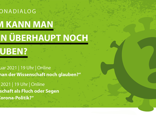 Flyer zum Corona-Dialog Vertrauen in die Wissenschaft in Zeiten der Corona-Pandemie